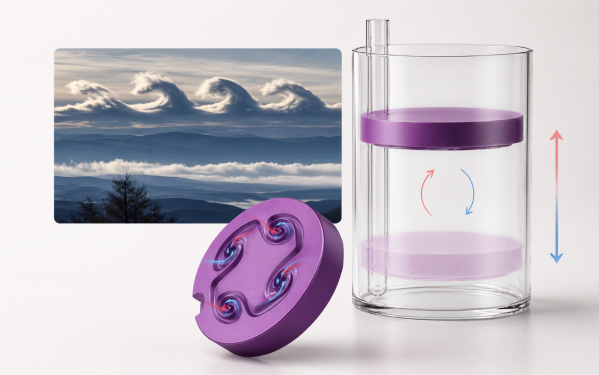 Kelvin-Helmholtz Cup flow instability object